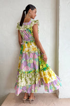 Alemais Elora Patchwork Midi Dress