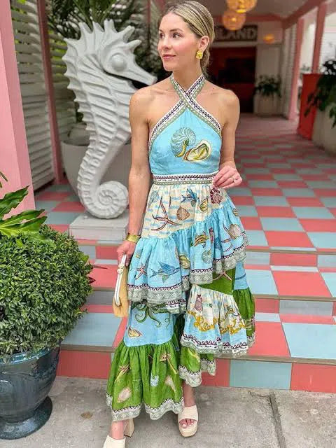Alemais Bath House Midi Dress Multi