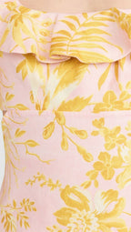 Zimmermann Golden Ruffle Mini Dress