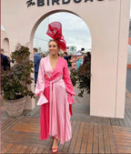 Acler Empire Midi Dress Two Tone Pink