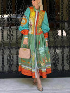 Alemais Surrealist Summer Ramie Shirtdress