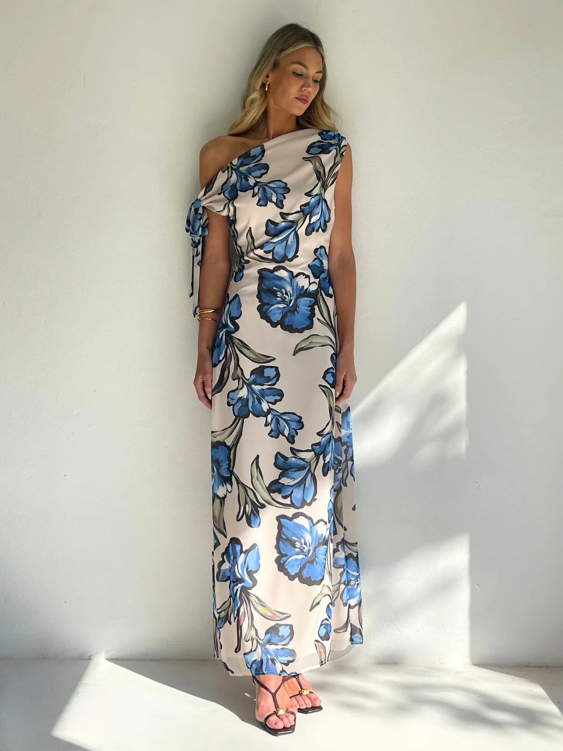 By Nicola Hayley Tie Maxi Dress Wakiki Floral
