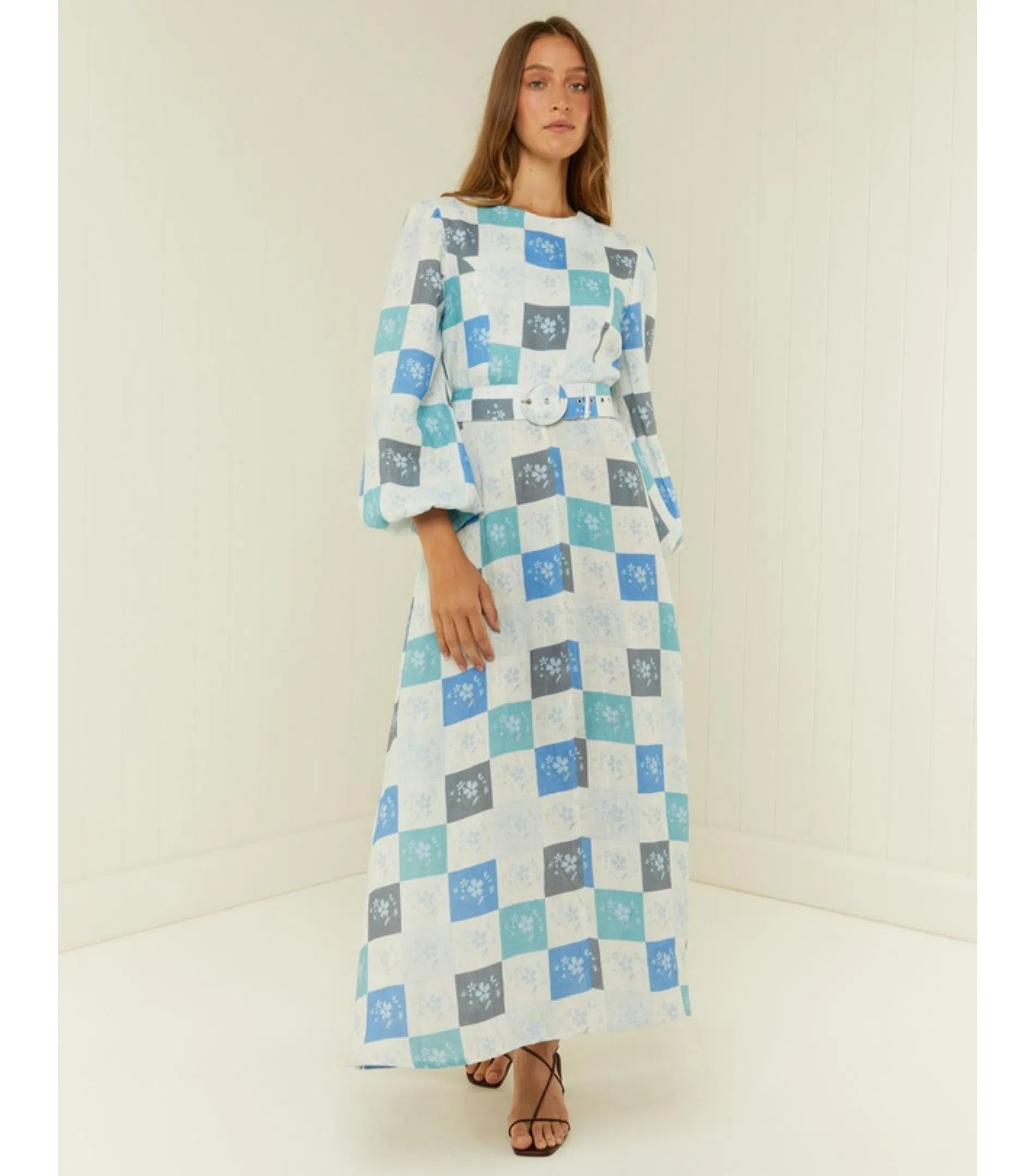 Palm Noosa Melrose Maxi Dress Blue Tile