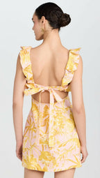 Zimmermann Golden Ruffle Mini Dress