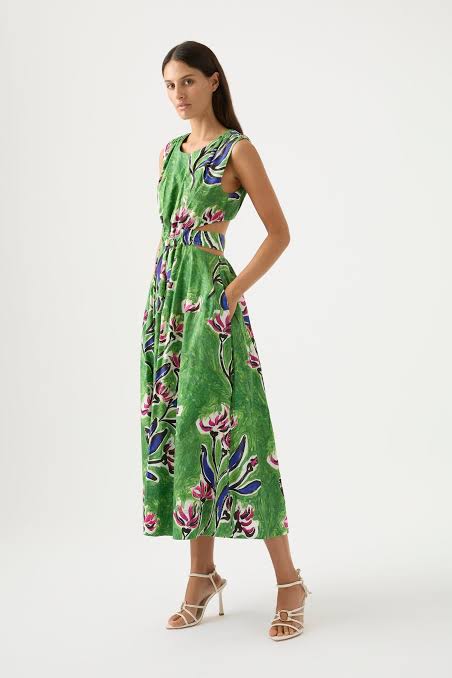 Aje Zorina Tie Midi Dress