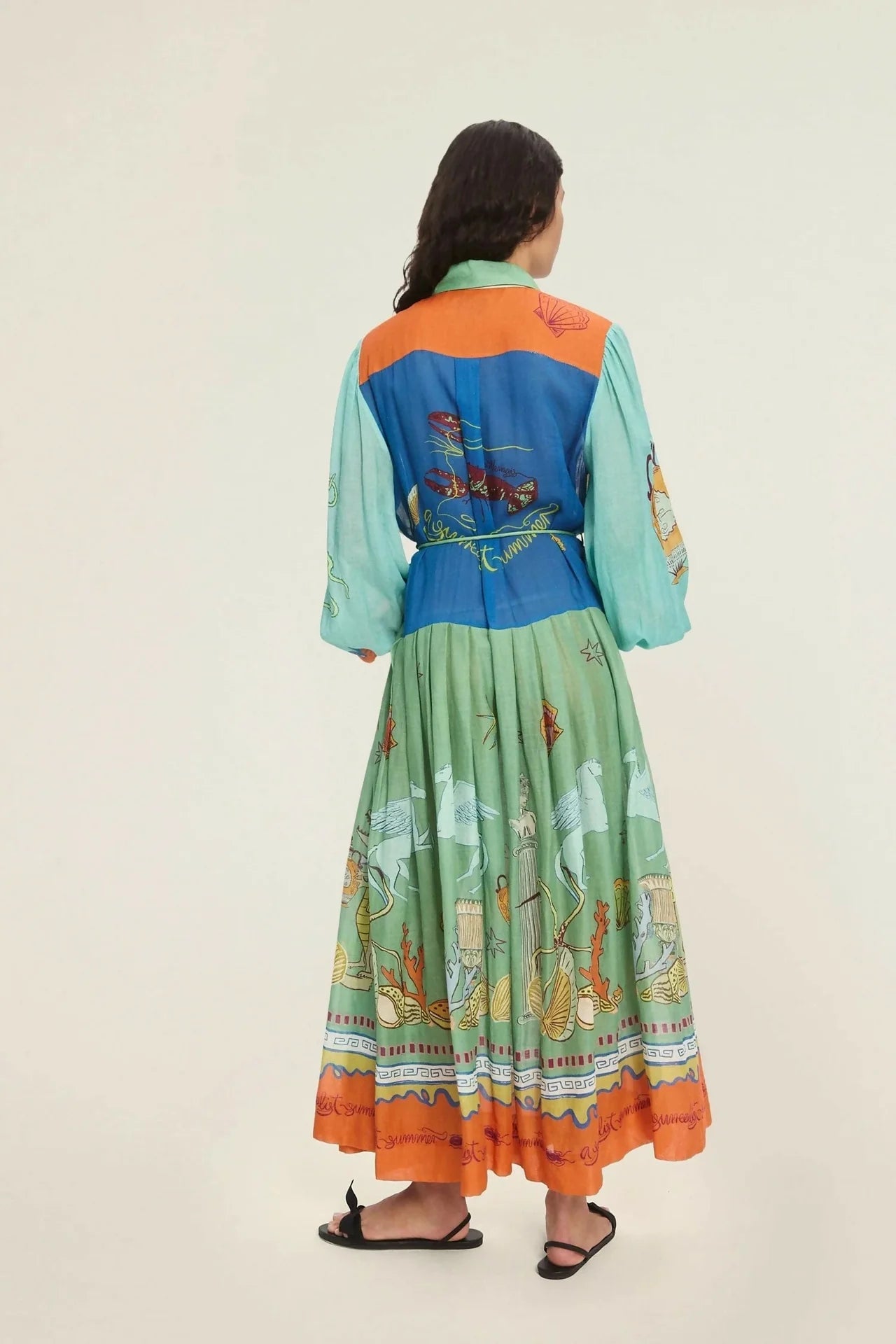 Alemais Surrealist Summer Ramie Shirtdress