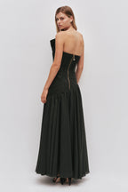 Aje Aquiline Gown Hunter Green