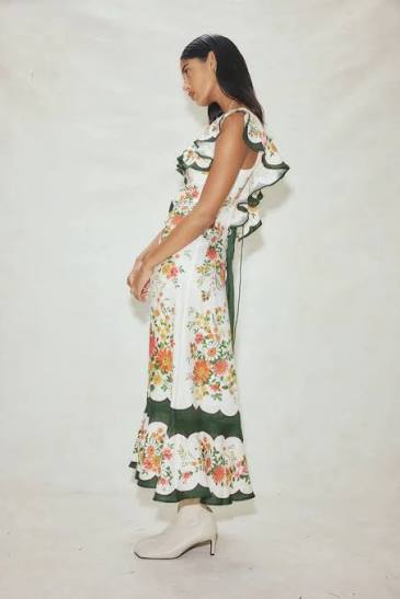 Alemais Elisabetta Ruffle Midi Dress