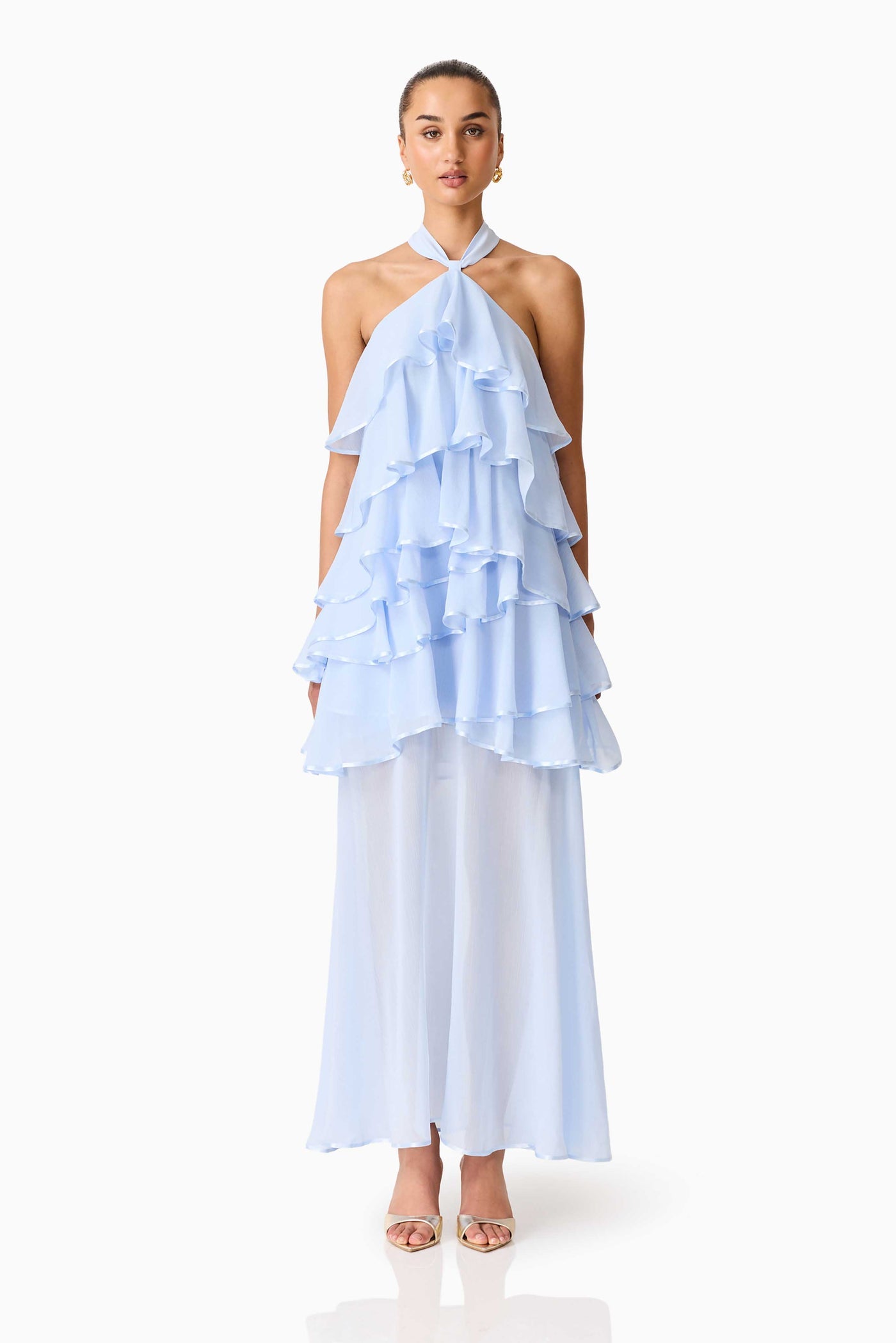 Elliatt Eliane Halter Neck Maxi Dress