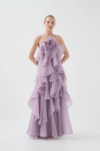 Aje Pandorea Layered Maxi Dress Lilac
