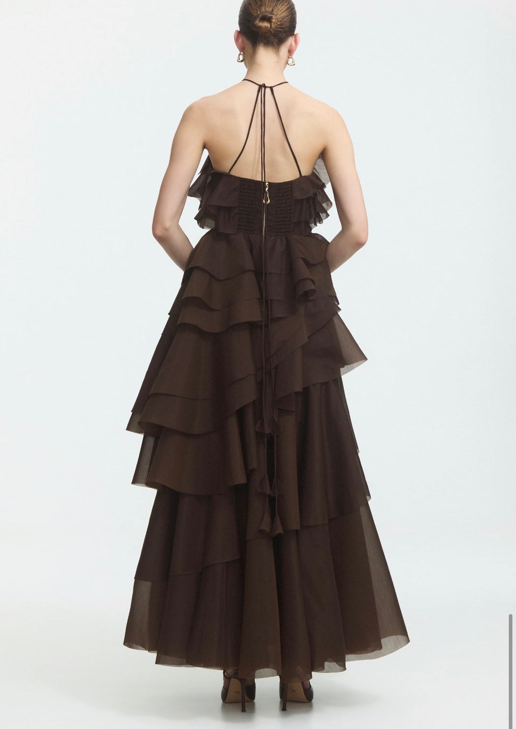 Aje Villa Gown Chocolate Brown