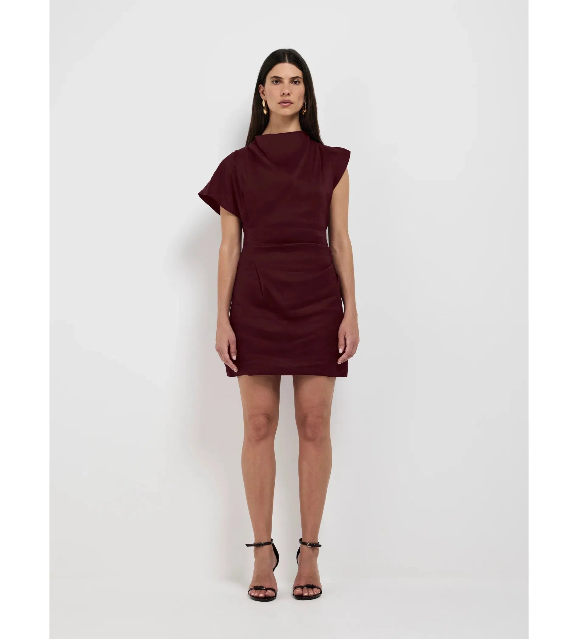 Sheike Paris Nights Mini Dress Burgundy