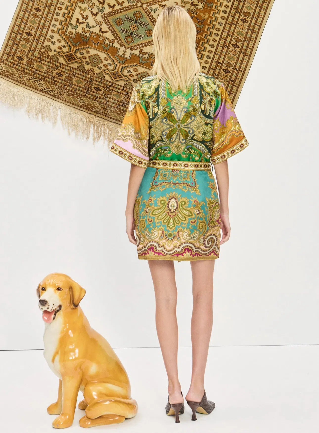 Alemais Clemenza Spliced Mini Dress