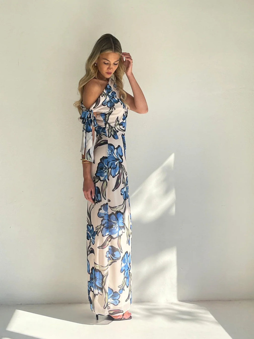 By Nicola Hayley Tie Maxi Dress Wakiki Floral