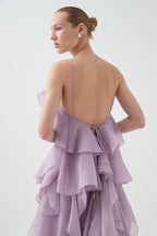 Aje Pandorea Layered Maxi Dress Lilac