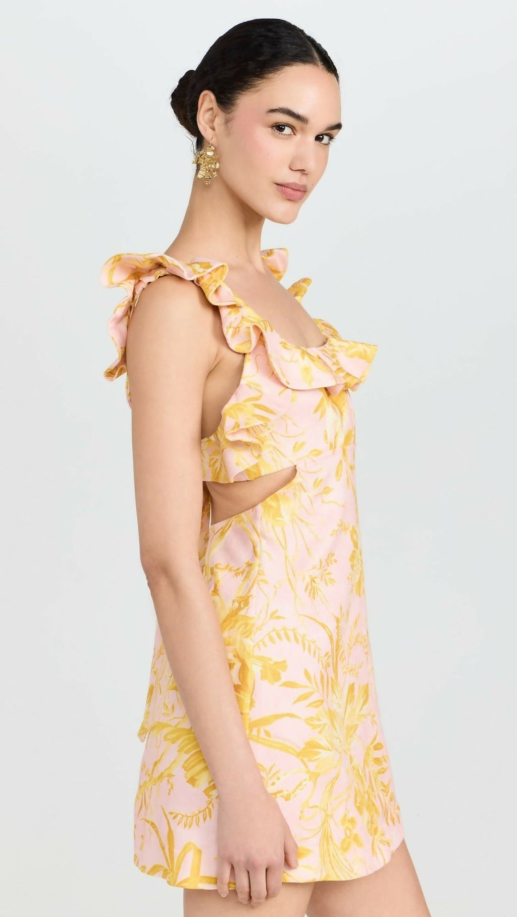Zimmermann Golden Ruffle Mini Dress