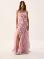 Aje Allairie Gown Chalk Pink