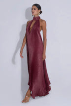 Lidee Opera Gown Wine Shimmer