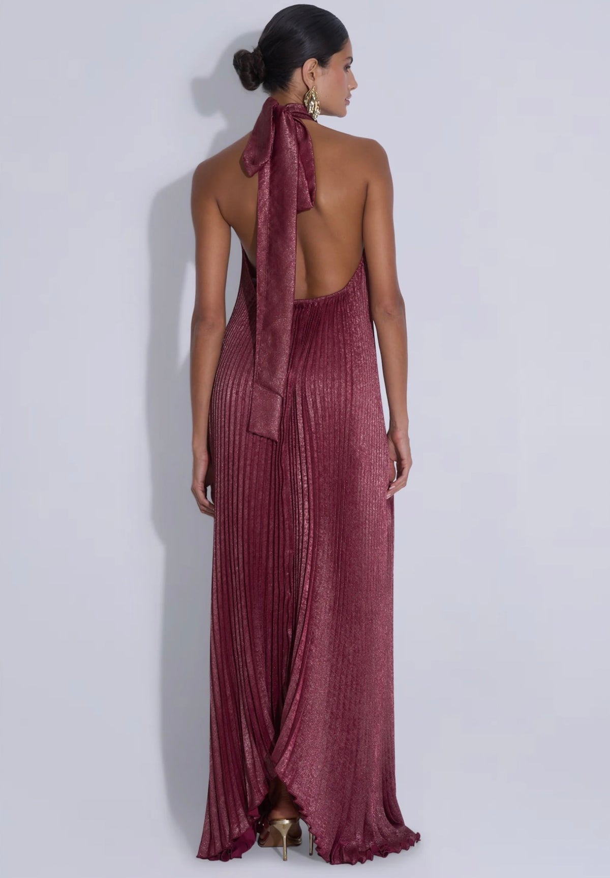 Lidee Opera Gown Wine Shimmer