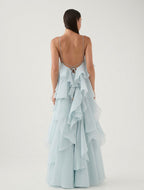 Aje Pandorea Layered Maxi Dress Blue