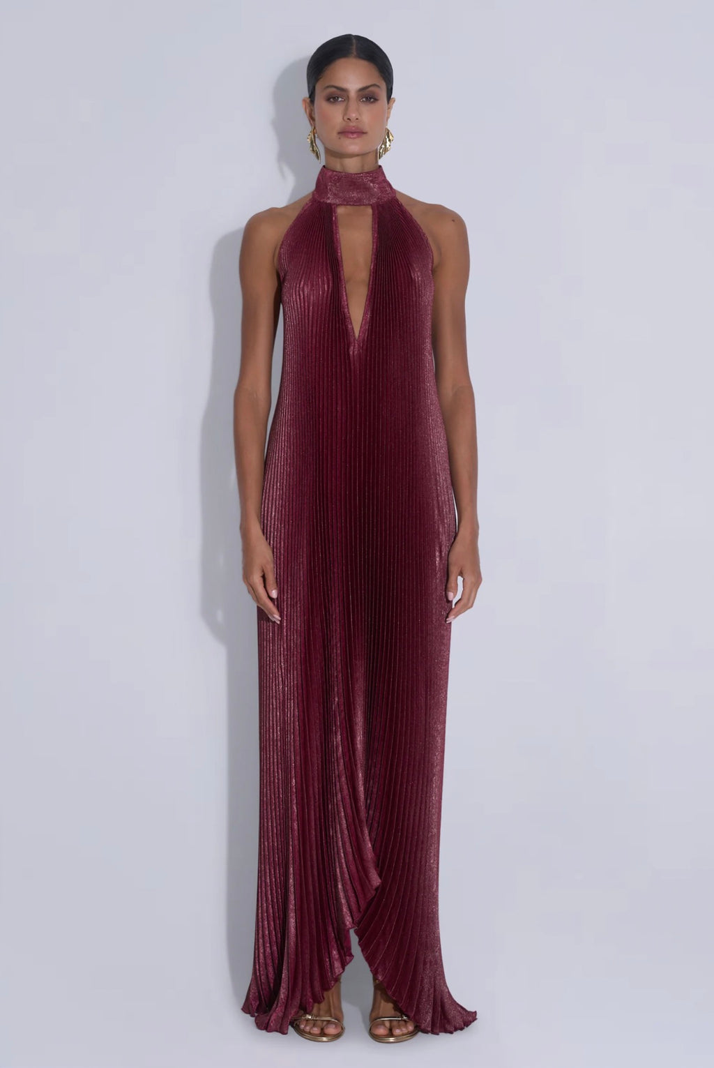 Lidee Opera Gown Wine Shimmer