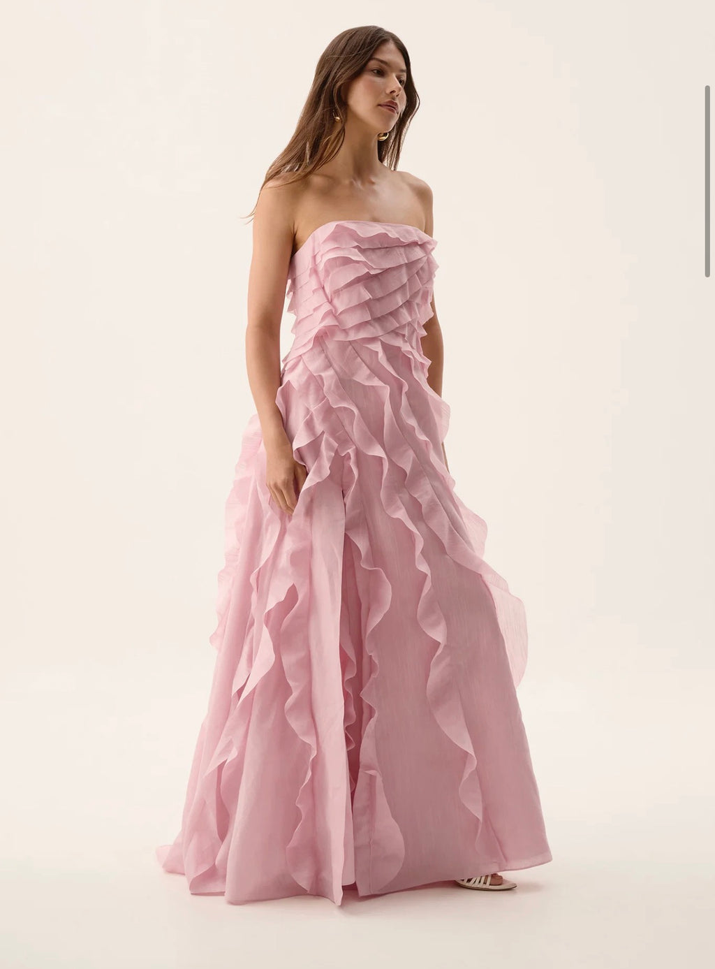 Aje Allairie Gown Chalk Pink