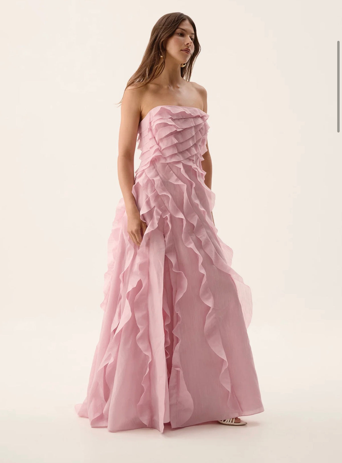 Aje Allairie Gown Chalk Pink