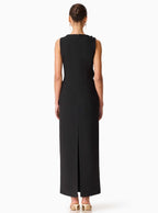 Elliatt Dali Floral Appliqué Gown in Black