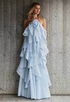 Aje Pandorea Layered Maxi Dress Blue