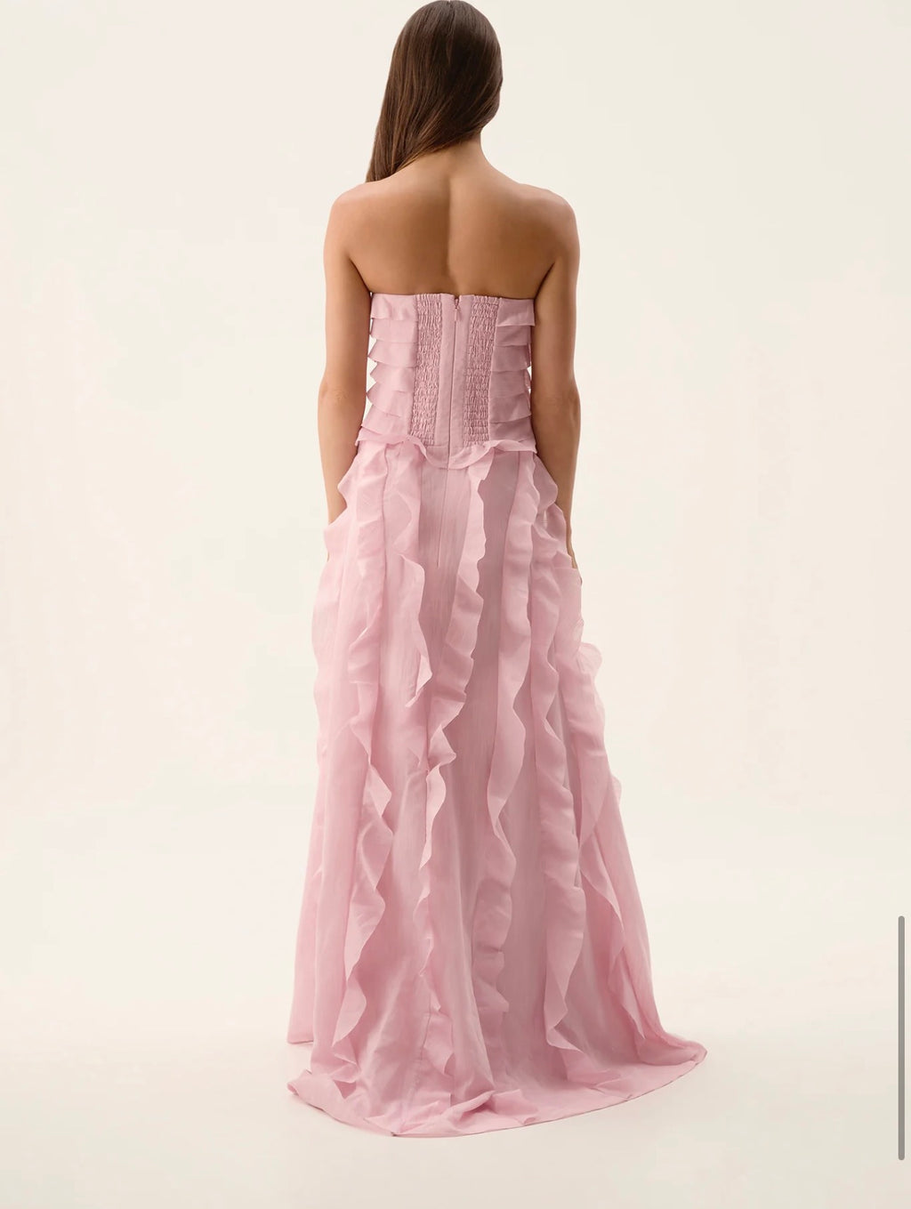 Aje Allairie Gown Chalk Pink
