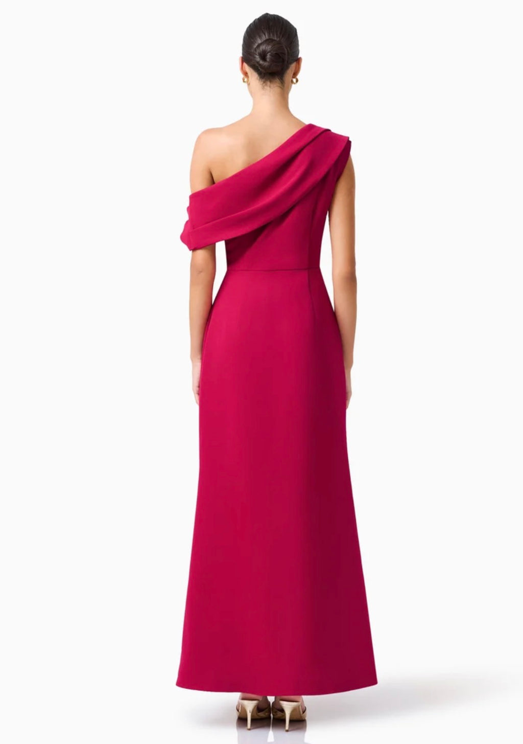 Elliatt Vardessa Asymmetrical Gown in Raspberry Pink