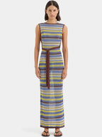 Sir The Label Coastline Tie Dress Cala Stripe