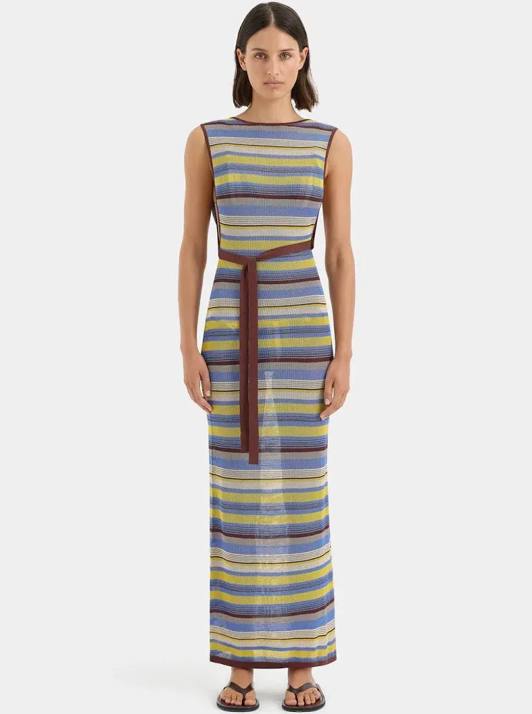 Sir The Label Coastline Tie Dress Cala Stripe