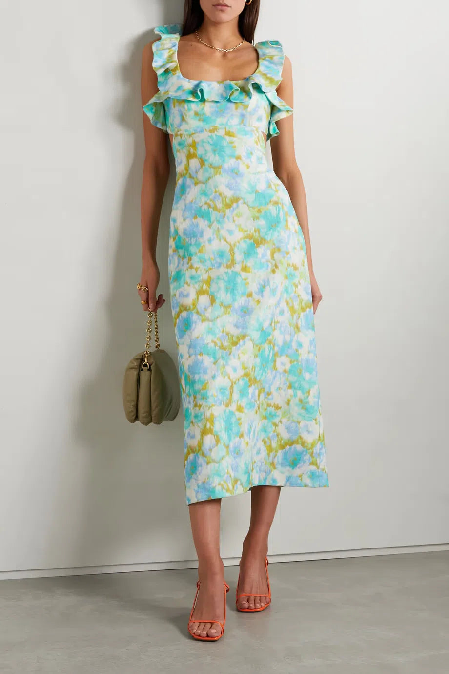 Zimmermann High Tide Frill Midi Dress