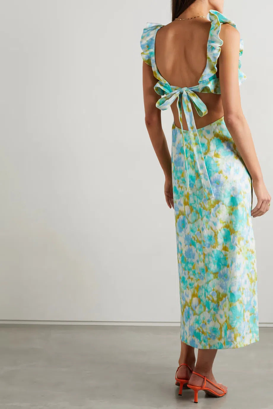 Zimmermann High Tide Frill Midi Dress