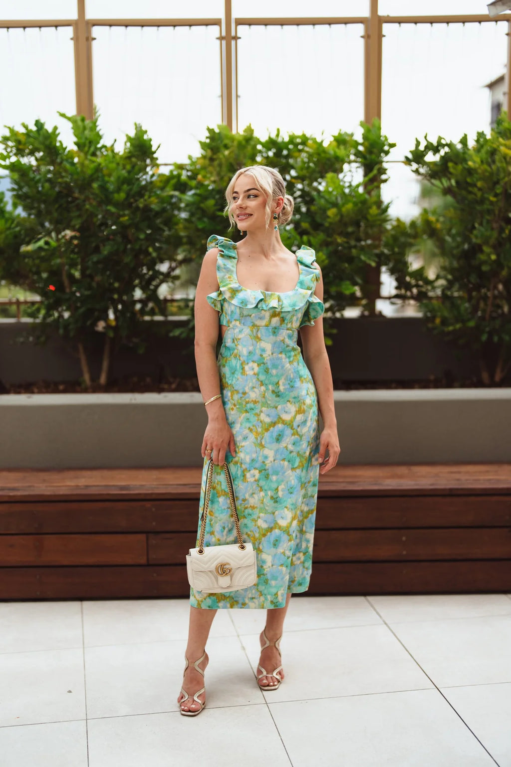 Zimmermann High Tide Frill Midi Dress