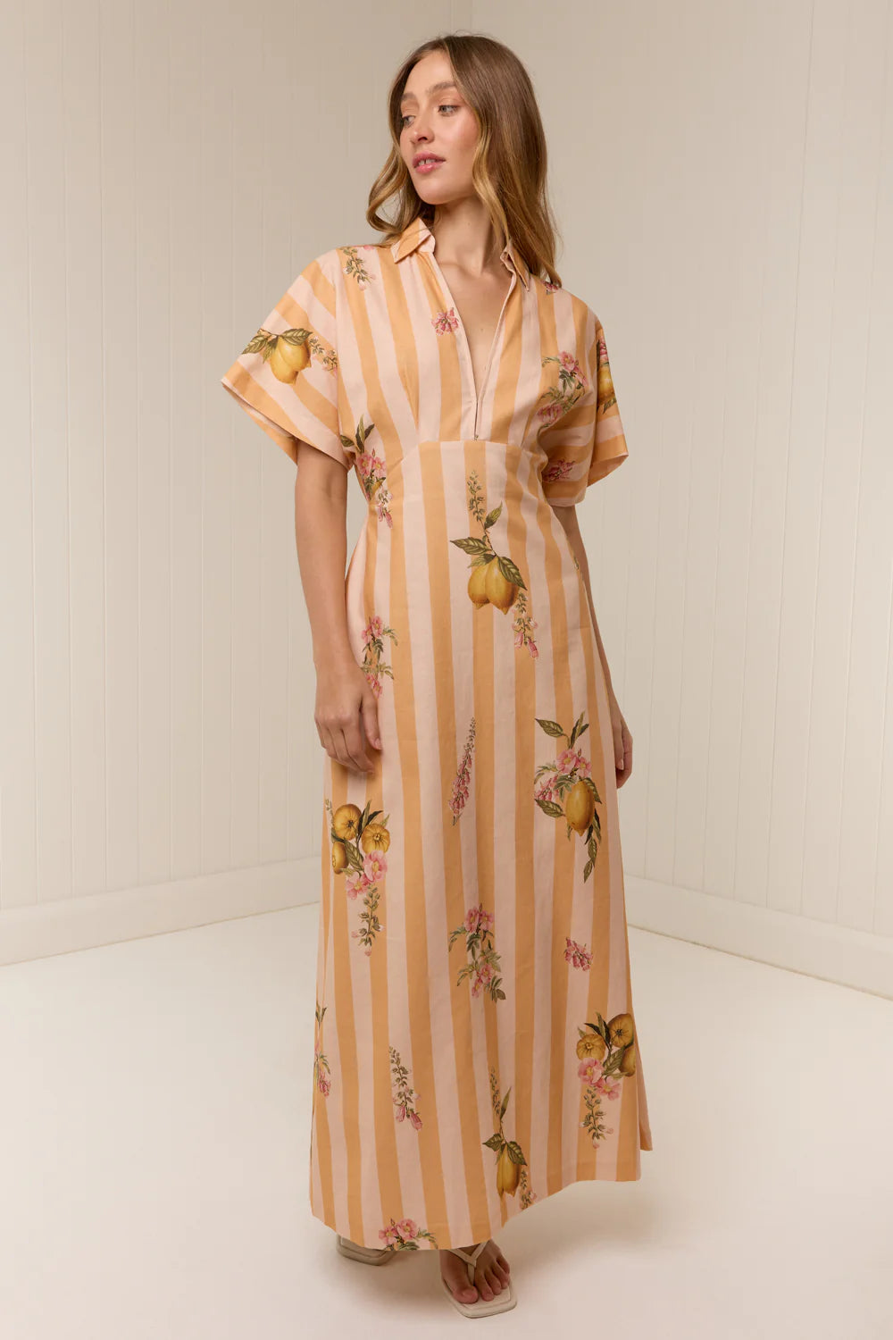 Palm Noosa Jasmine Dress Citrus Stripe