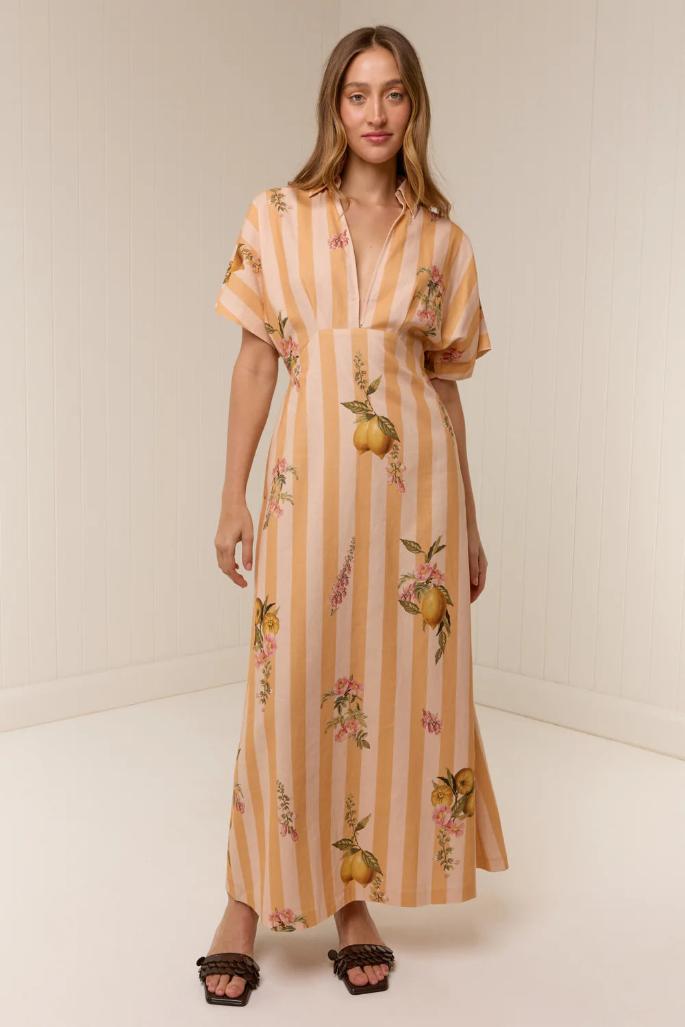 Palm Noosa Jasmine Dress Citrus Stripe