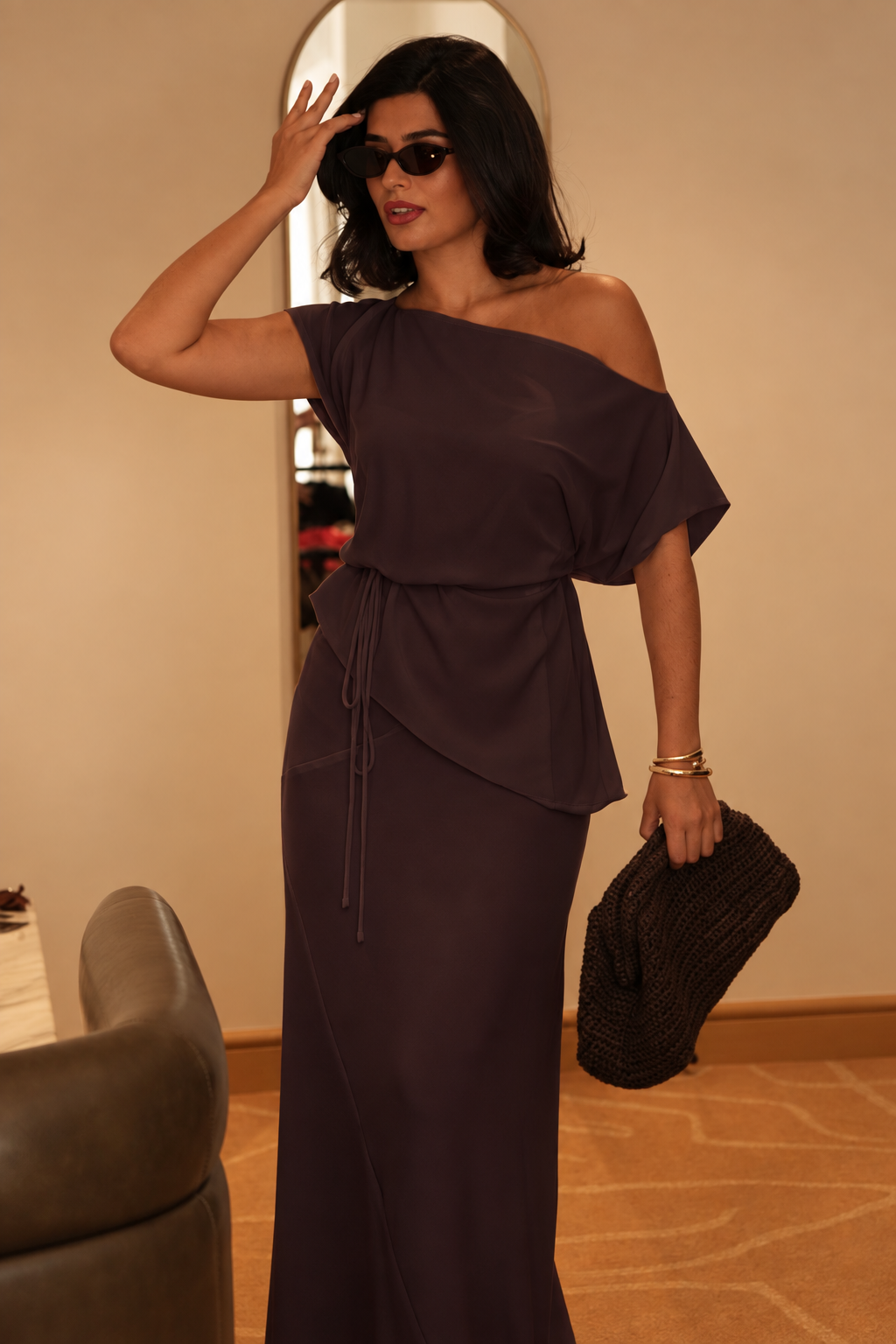 JAFRIE BY R Juliette Top & Skirt Mocha