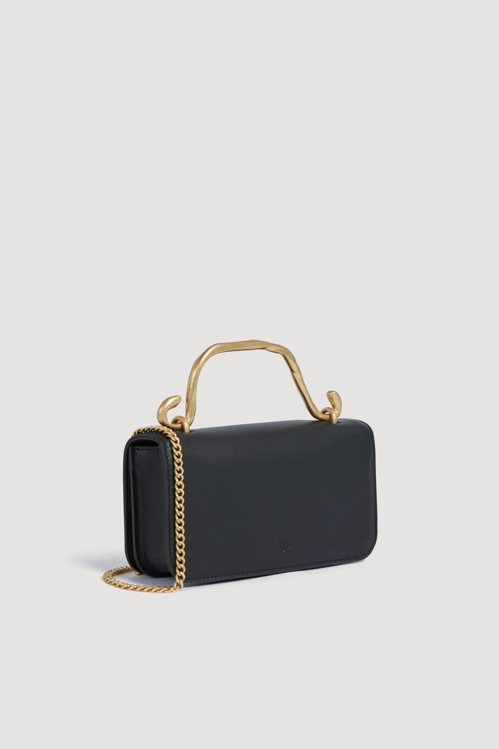 Aje Alessia Flower Clutch Black