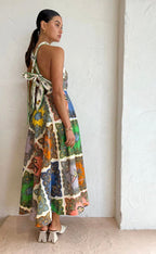 Alemais Trippy Troppo Halter Midi Dress