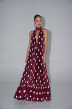 Lidee Libertie Gown Polka Wine