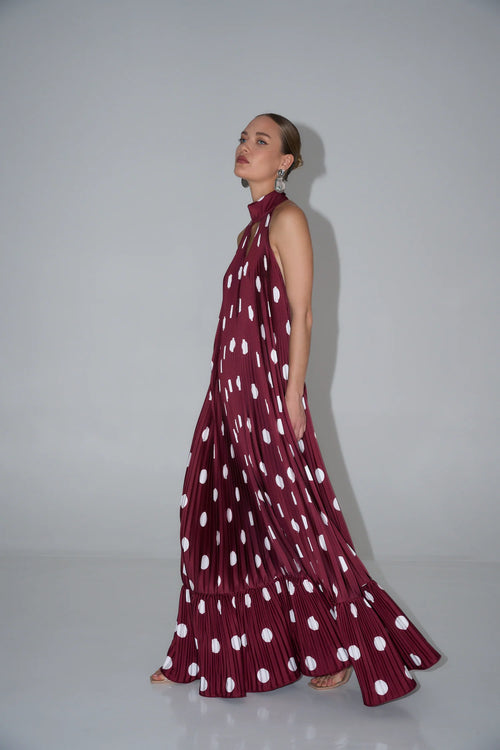 Lidee Libertie Gown Polka Wine