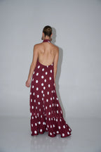 Lidee Libertie Gown Polka Wine
