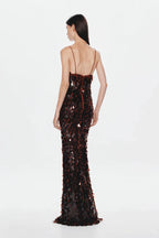 Misha Sapphire Sequin Maxi Dress Fig