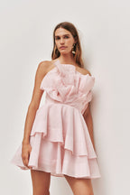 Aje Selestia Mini Dress Ash Pink