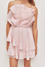 Aje Selestia Mini Dress Ash Pink