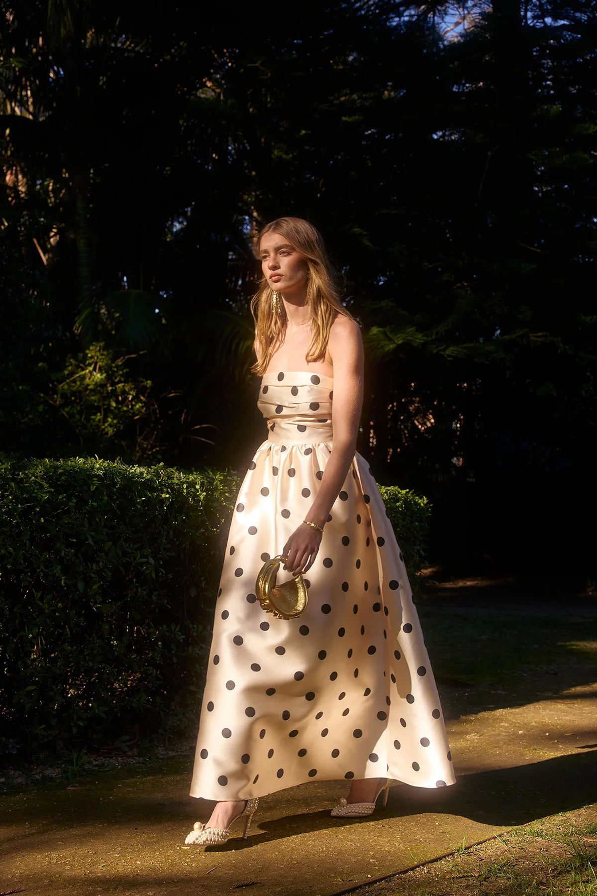 Pasduchas Dottie Strapless Midi Dress