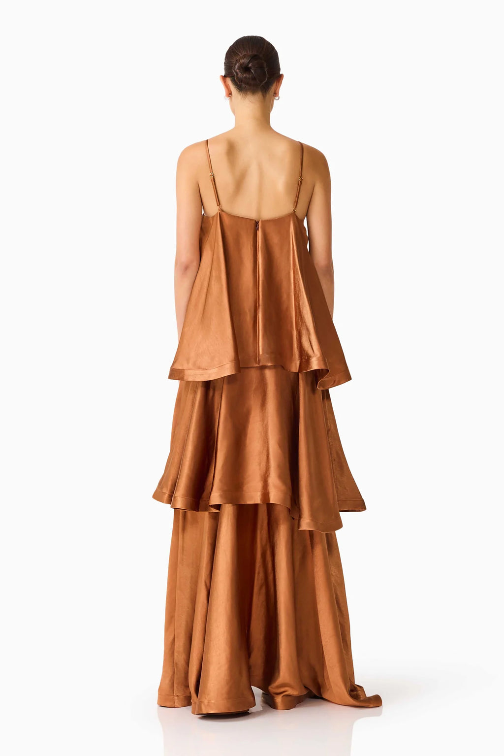 Elliatt Tilly Tiered Maxi Dress Toffee Brown