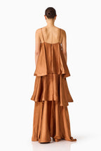 Elliatt Tilly Tiered Maxi Dress Toffee Brown